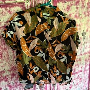 Linen floral shirt, medium